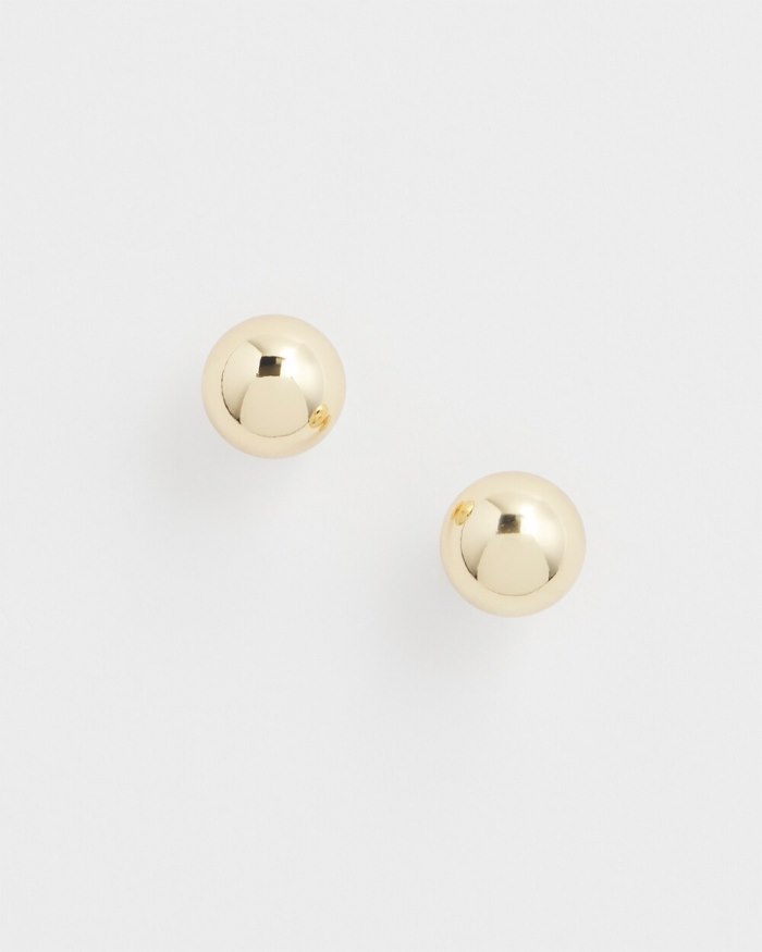 Women's Gold Tone Stud Earrings - Gold