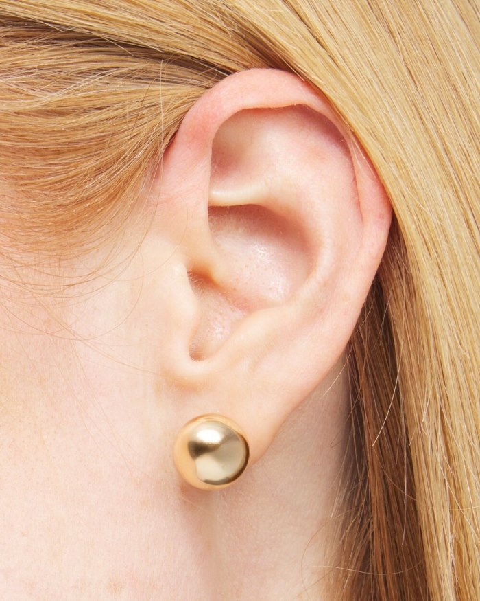 Women's Gold Tone Stud Earrings - Gold