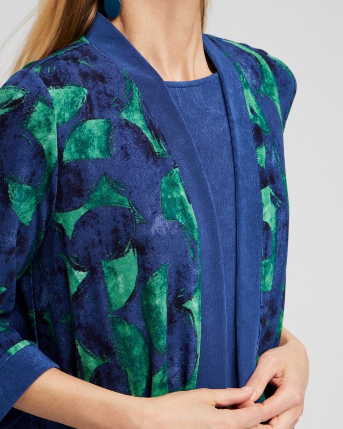 Women's Travelers Half Moon Print Cardigan - Twisted Ivy