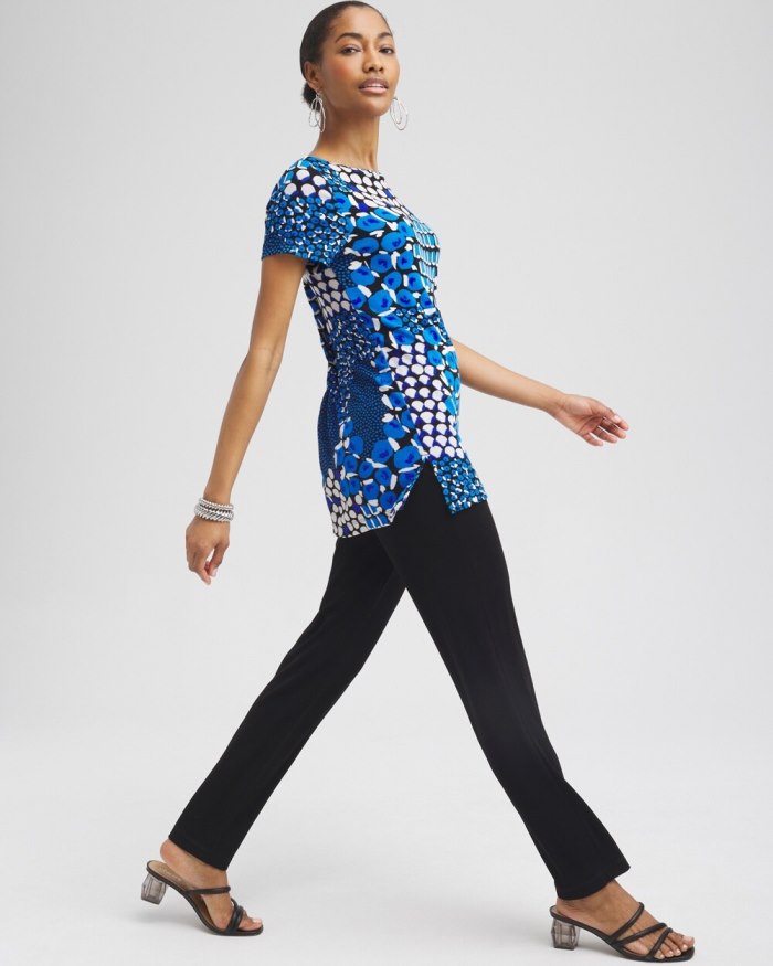 Women's Travelers Mixed Dots Tunic - Intense Azure