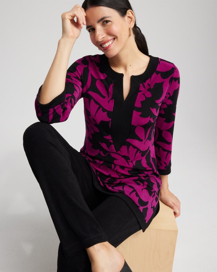 Women's Travelers Long Sleeve Kurta - Fresh Plum