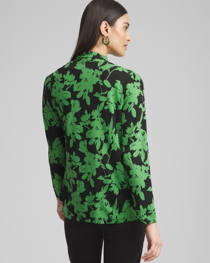 Women's Touch of Cool Floral Easy Cardigan - Verdant Green