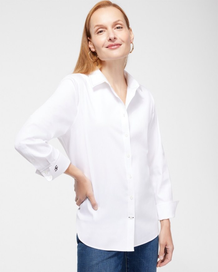 Women's No-Iron Stretch Shirt - Optic White