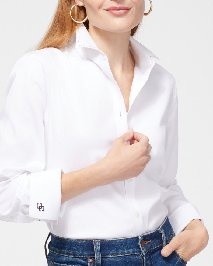 Women's No-Iron Stretch Shirt - Optic White