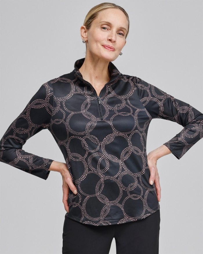 Women's Zenergy UPF Polka Dot Long Sleeve Top - French Blush