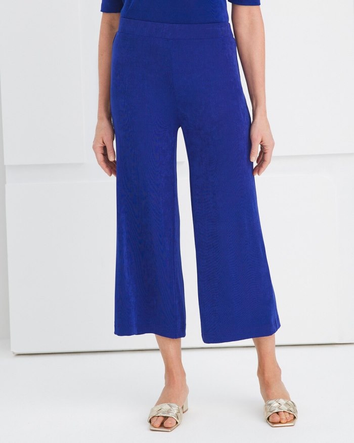 Women's Travelers Classic Cropped Pants - Seafaring Blue - Click Image to Close