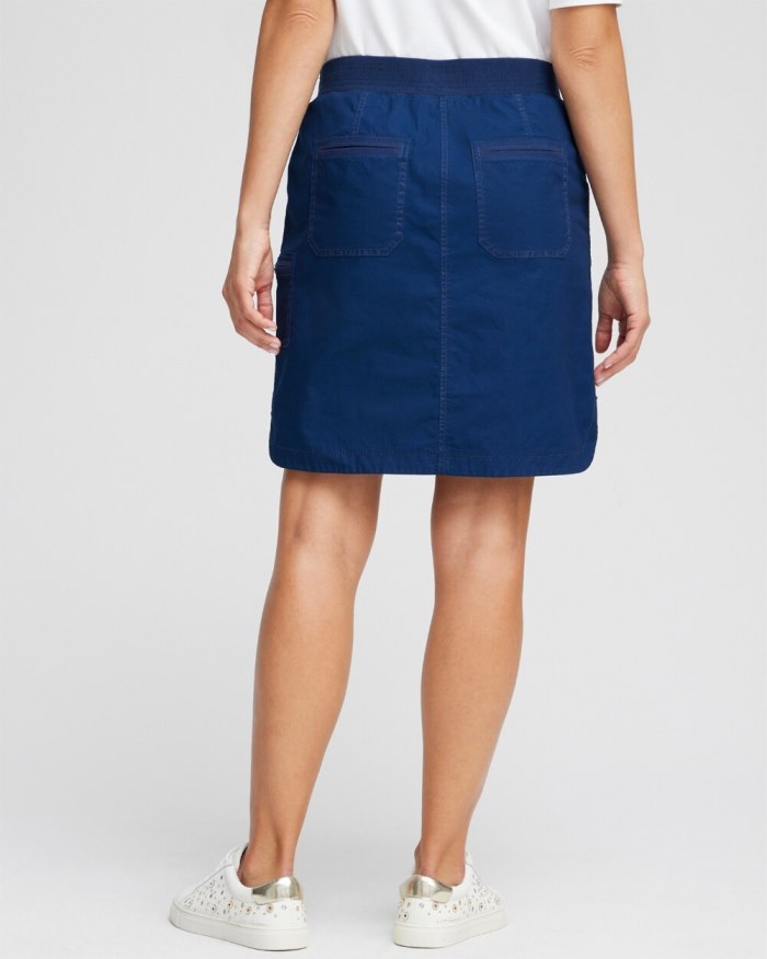 Women's Poplin Ribbed Skort - Victory Blue