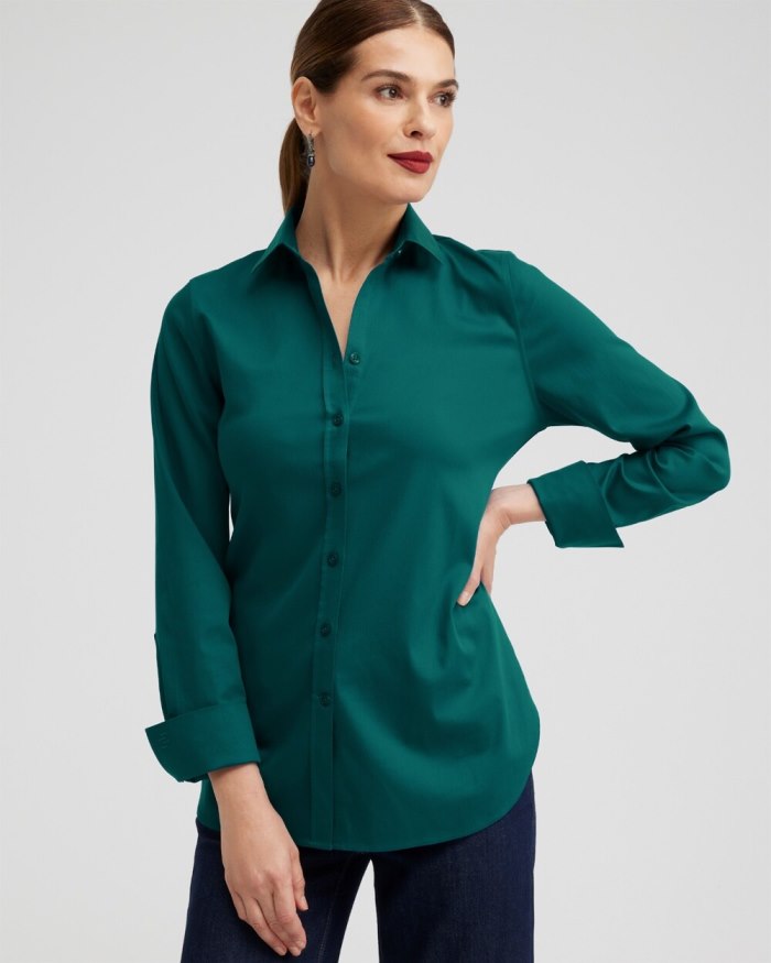 Women's No Iron Stretch Shirt - Enchanted Forest