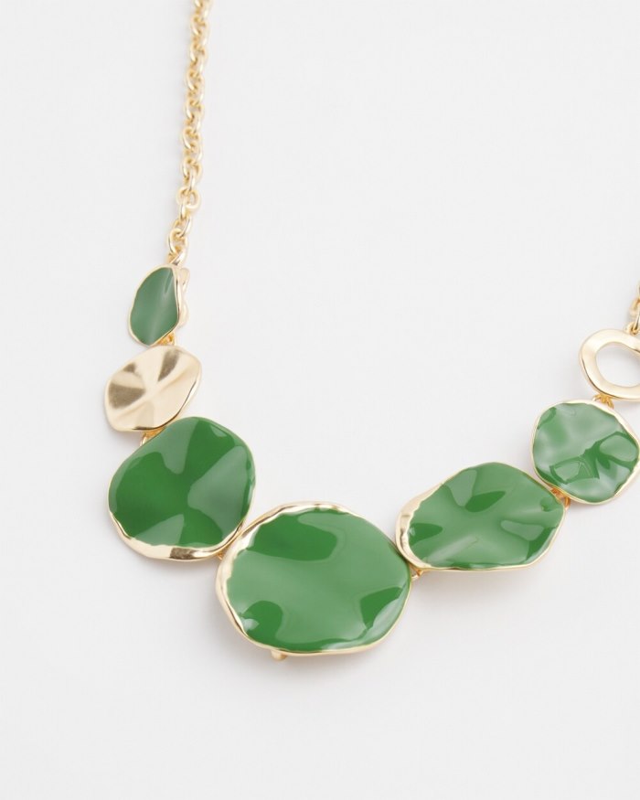 Women's Convertible Enamel Necklace - Verdant Green