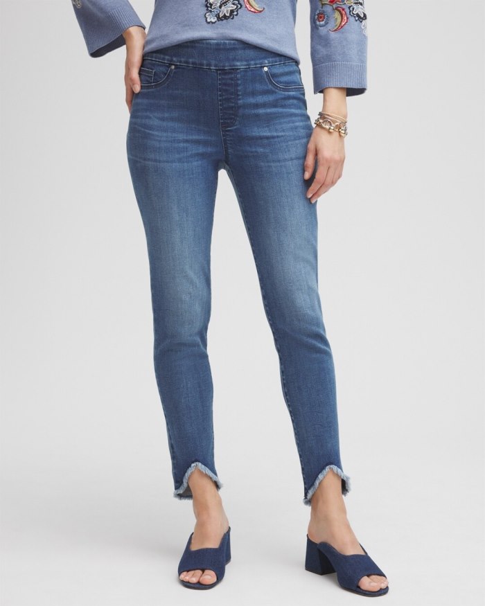 Women's Tulip Hem Pull-on Ankle Jeggings - Inverness Indigo