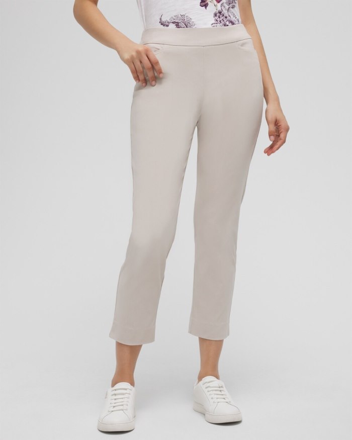 Women's Brigitte Slim Cropped Pants - Smokey Taupe - Click Image to Close