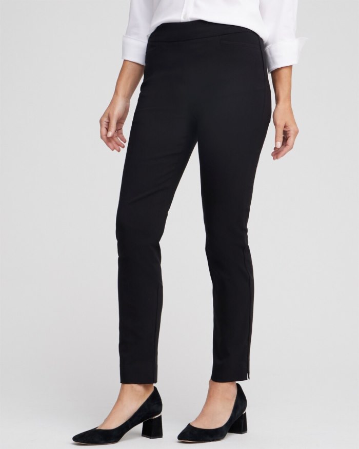 Women's Brigitte Slim Ankle Pants - Black - Click Image to Close