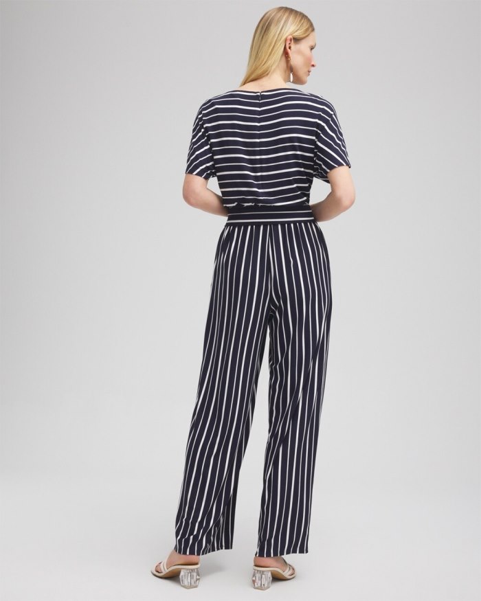 Women's Dolman Stripe Jumpsuit - Classic Navy