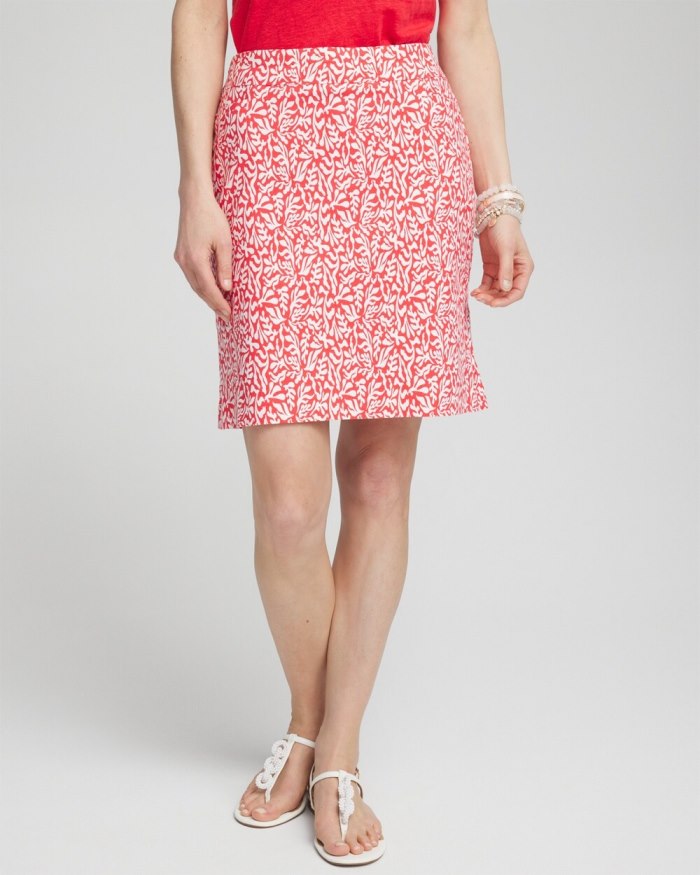 Women's Brigitte Pull-On Reef Print Skort - Watermelon Punch - Click Image to Close