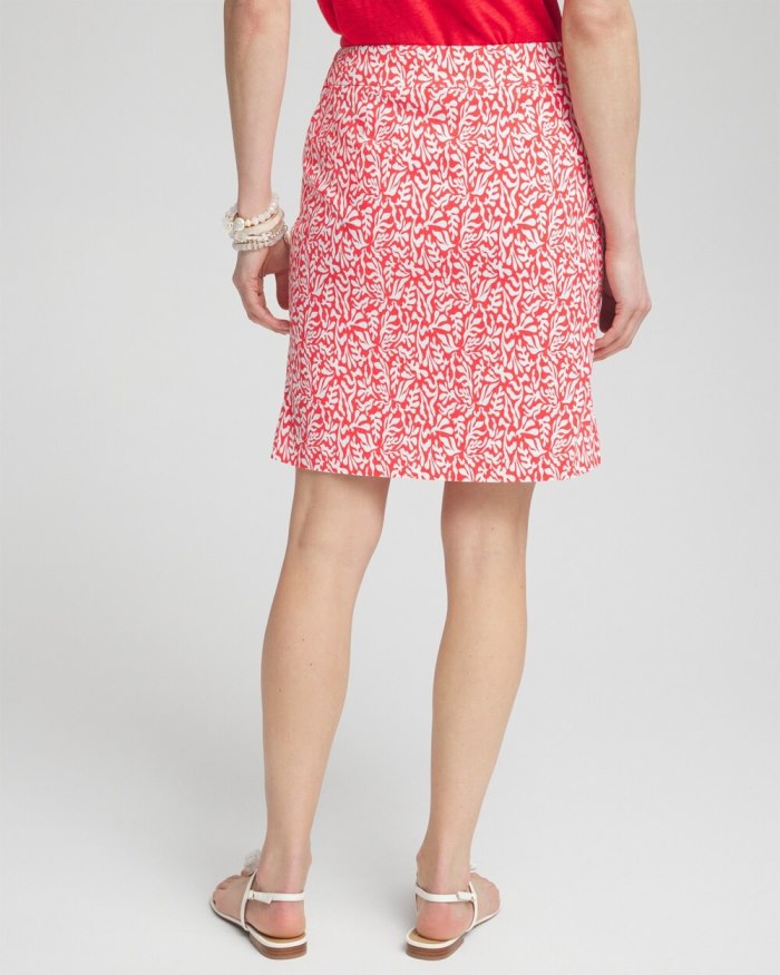 Women's Brigitte Pull-On Reef Print Skort - Watermelon Punch