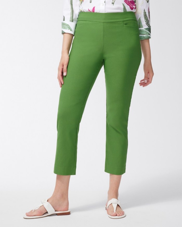 Women's Brigitte Slim Cropped Pants - Banana Leaf