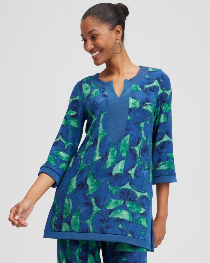 Women's Travelers Half Moon Print Kurta - Twisted Ivy