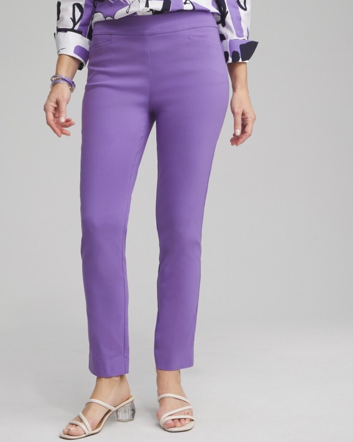 Women's Brigitte Slim Ankle Pants - Parisian Purple - Click Image to Close