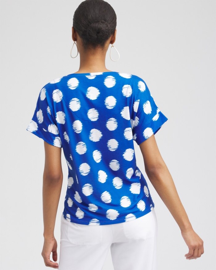 Women's Zenergy Dots Drop Shoulder Tee - Nectarine