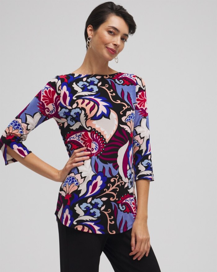 Women's Travelers Paisley Tunic - Fresh Plum - Click Image to Close