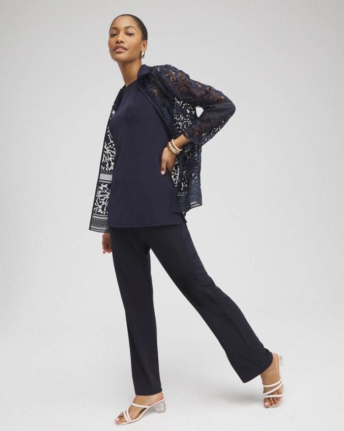 Women's Travelers Collection Lace Organza Jacket - Travelers India Ink