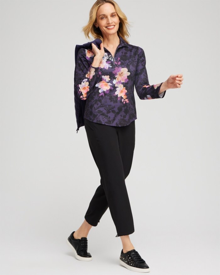 Women's Zenergy UPF Floral Long Sleeve Top - Dewberry