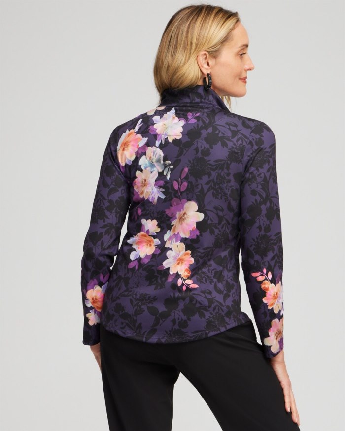 Women's Zenergy UPF Floral Long Sleeve Top - Dewberry