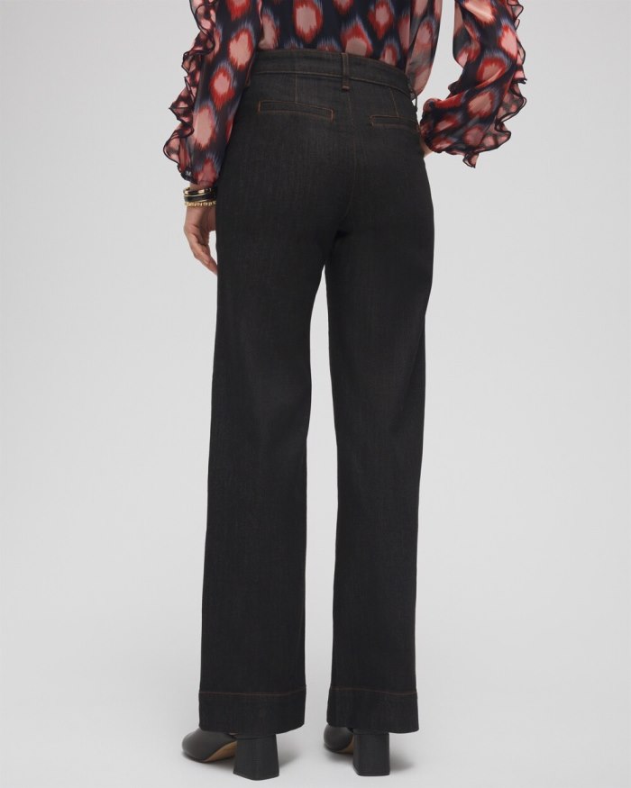 Women's High Rise Wide Leg Jeans - Midnight Rinse