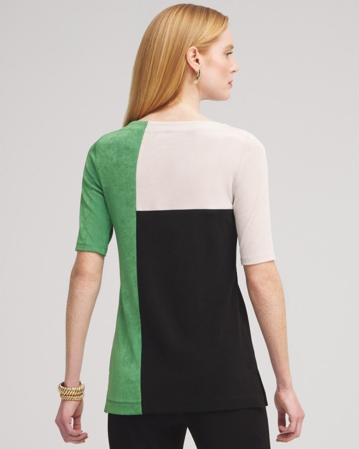 Women's Travelers Colorblock Tunic - Verdant Green