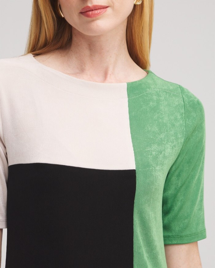 Women's Travelers Colorblock Tunic - Verdant Green