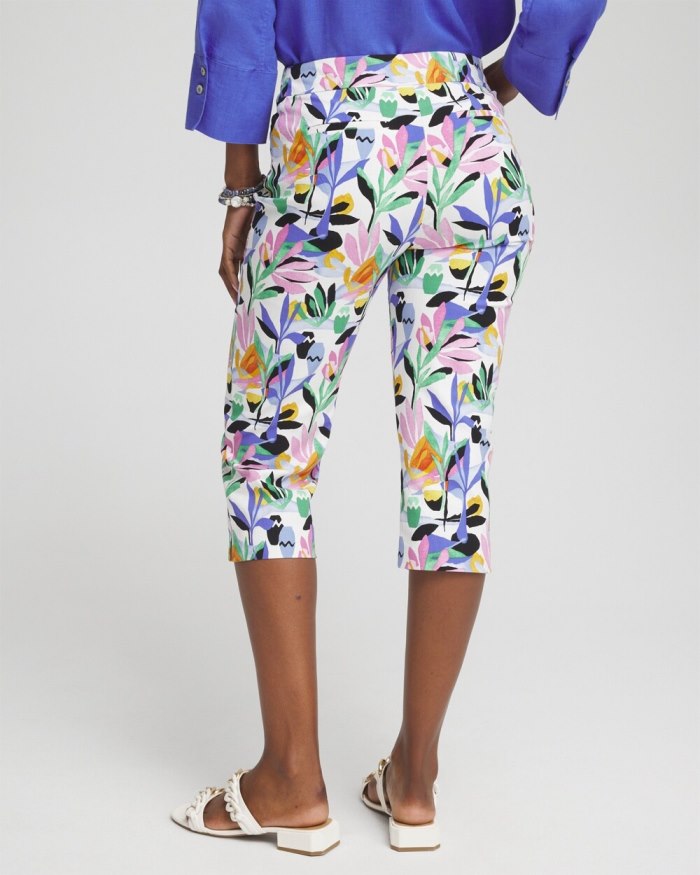 Women's Brigitte Tropical Print Capris - Alabaster