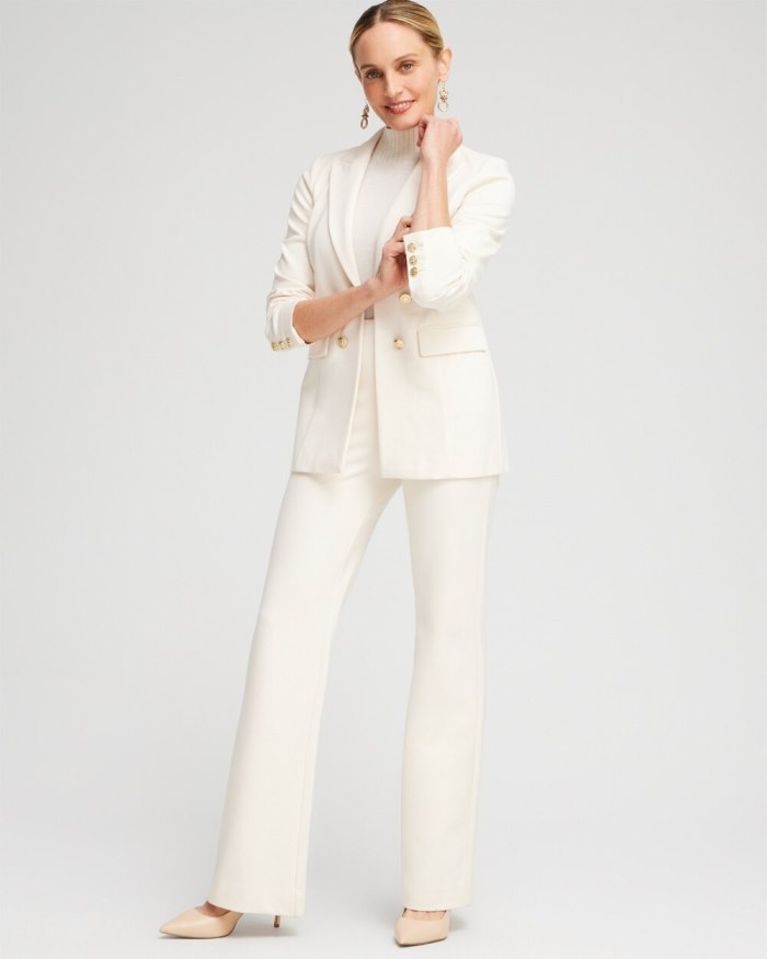 Women's Ponte Blazer - English Cream