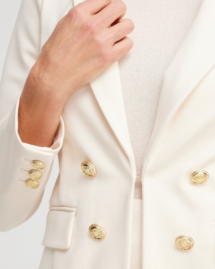 Women's Ponte Blazer - English Cream