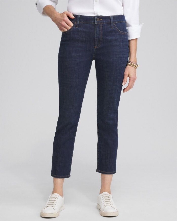 Women's Girlfriend Cropped Jeans - Rainier Indigo