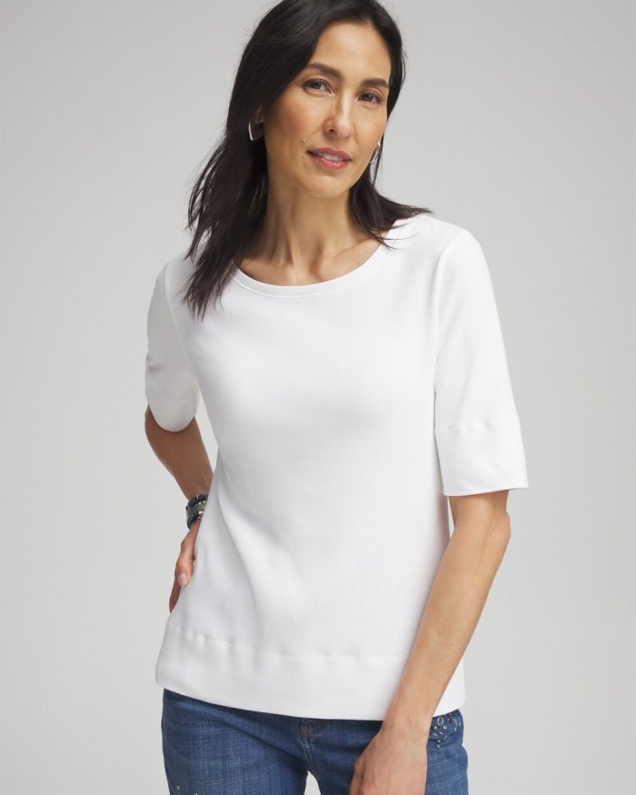 Women's Jewel Neck Tee - Alabaster