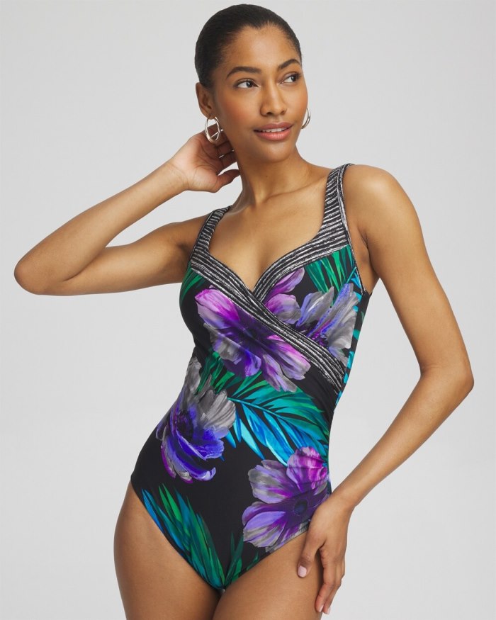 Women's Miraclesuit Flora Aura It's A Wrap Swimsuit - Multi