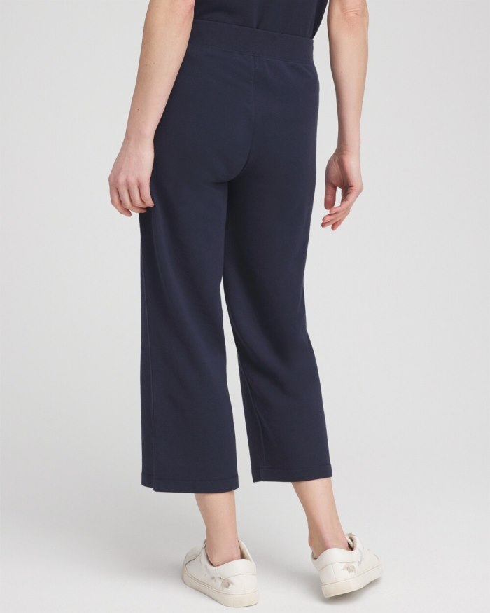 Women's Zenergy French Terry Wide Leg Crops - Alabaster