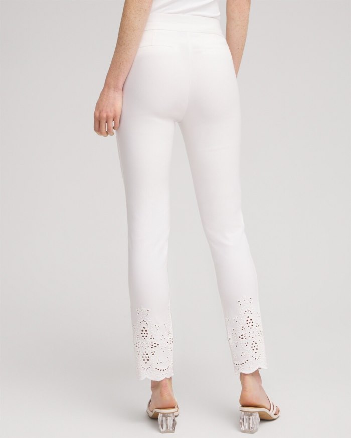 Women's Brigitte Eyelet Ankle Pants - Alabaster