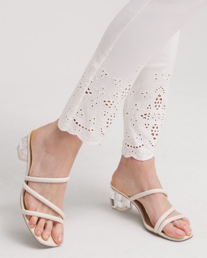 Women's Brigitte Eyelet Ankle Pants - Alabaster