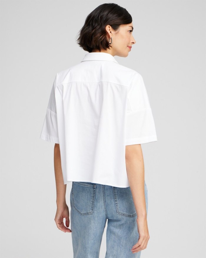 Women's Poplin Pocket Shirt - Alabaster