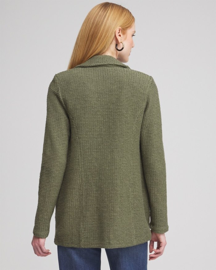 Women's Utility Blazer Cardigan - Olive