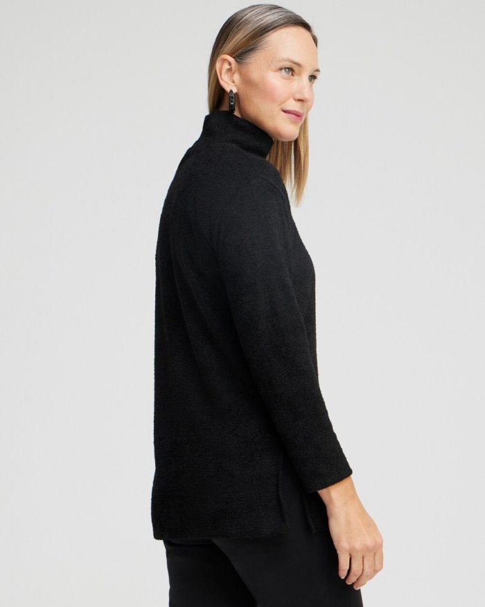 Women's Mock Neck Tee - Black