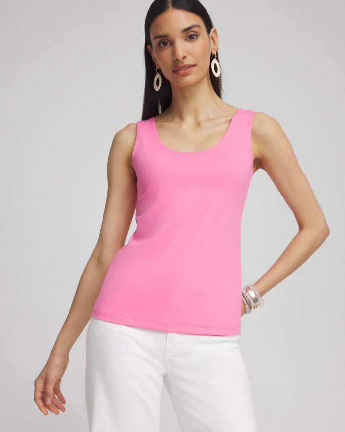 Women's Microfiber Tank - DELIGHTFUL PINK