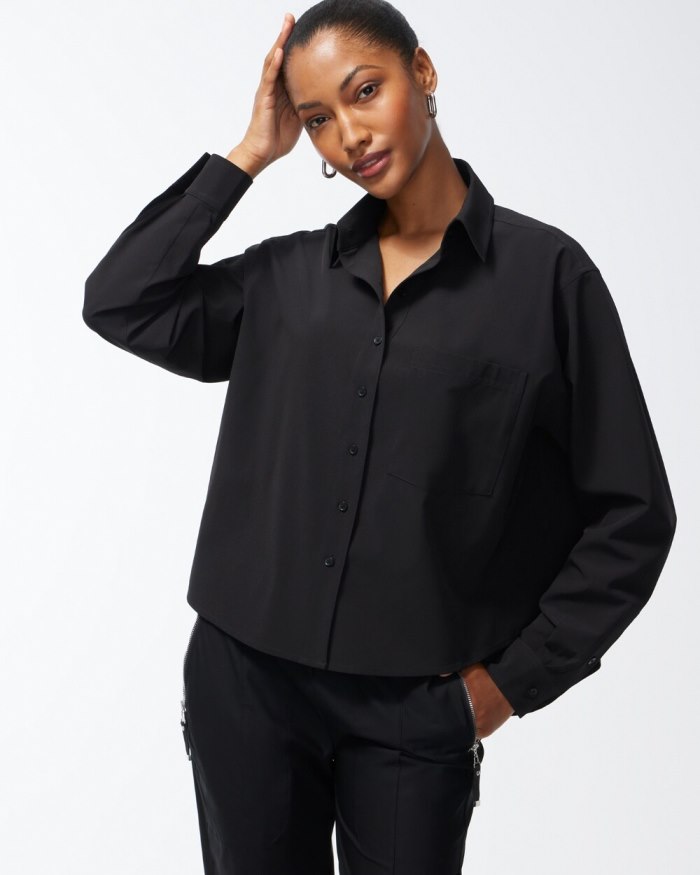 Women's Zenergy Neema Cropped Shirt - Black