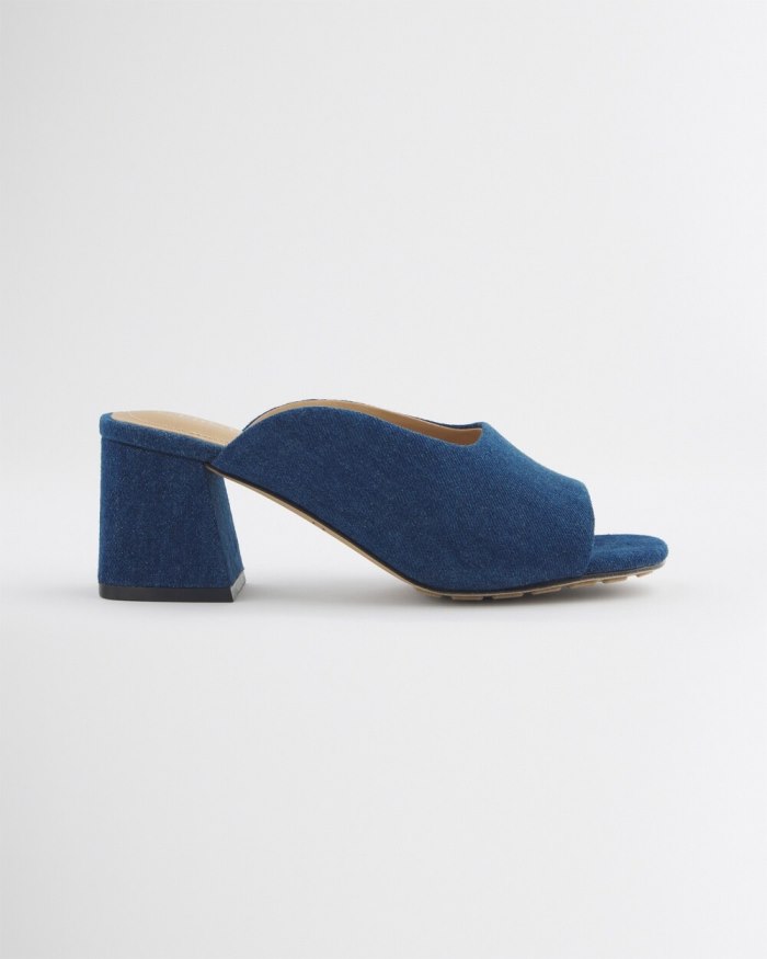 Women's Denim Modern Heels - Dark Denim