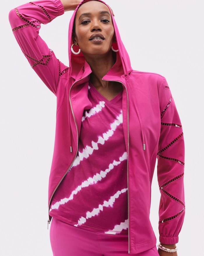 Women's Zenergy UPF Neema Lattice Jacket - Magenta Rose - Click Image to Close