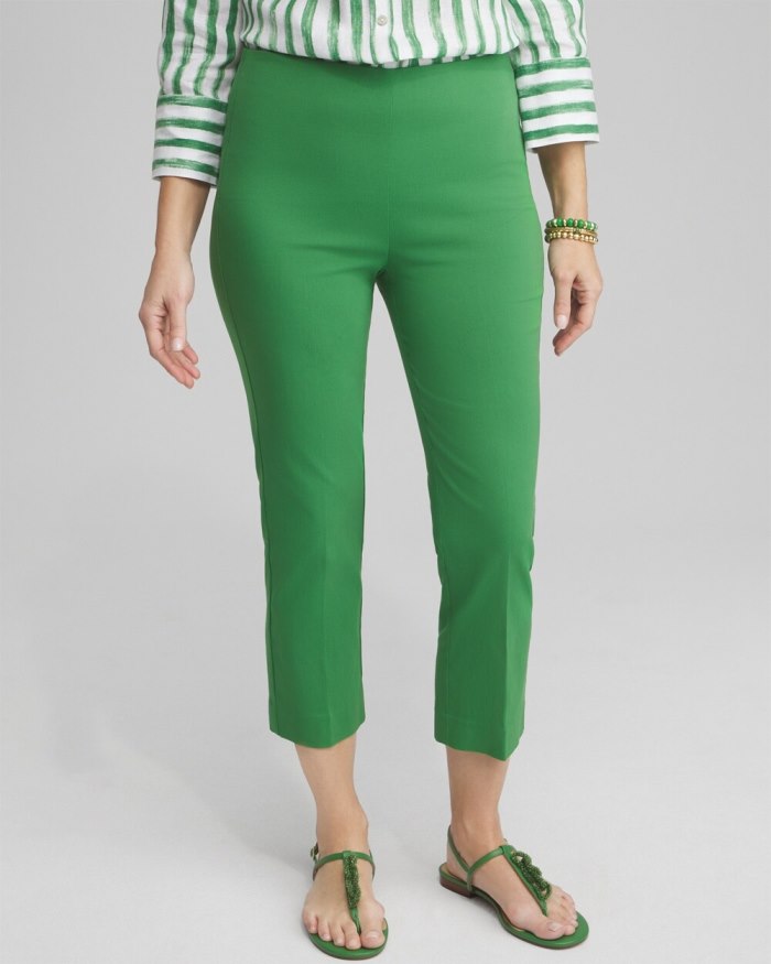 Women's Juliet Straight Cropped Pants - Verdant Green - Click Image to Close