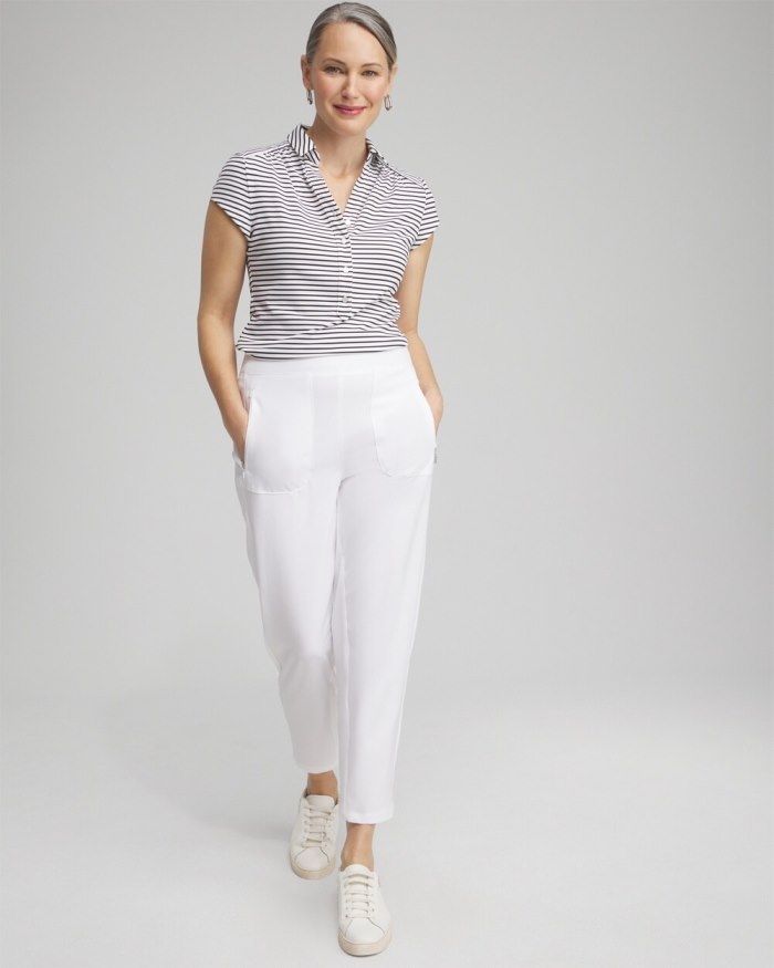 Women's Zenergy UPF Ribbed Side Ankle Pants - Alabaster