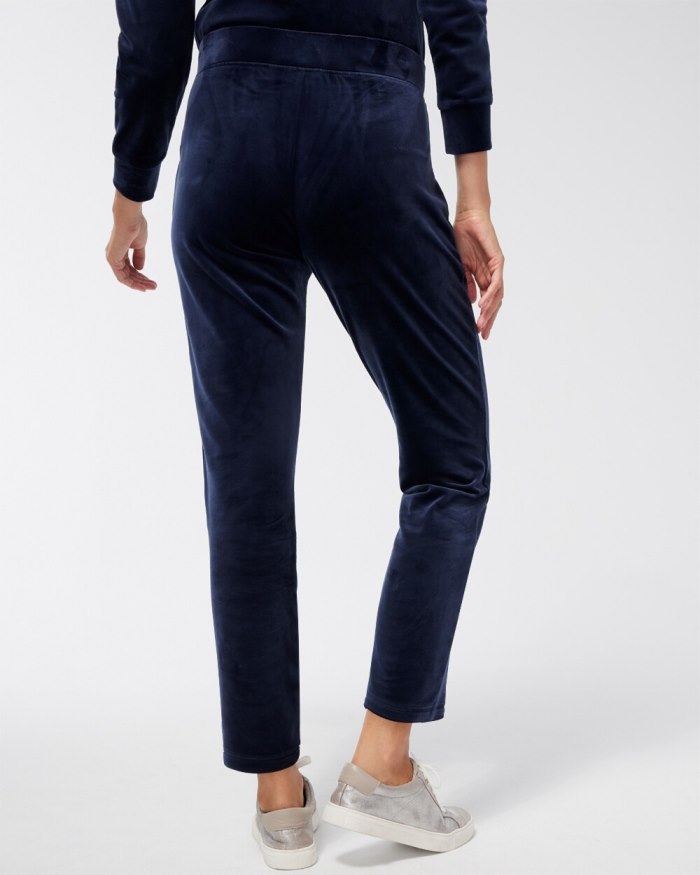 Women's Zenergy Velour Zip Pocket Pants - Classic Navy