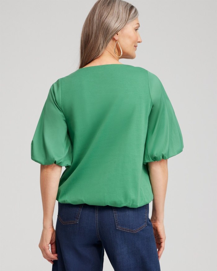 Women's Bubble Hem Top - Twisted Ivy